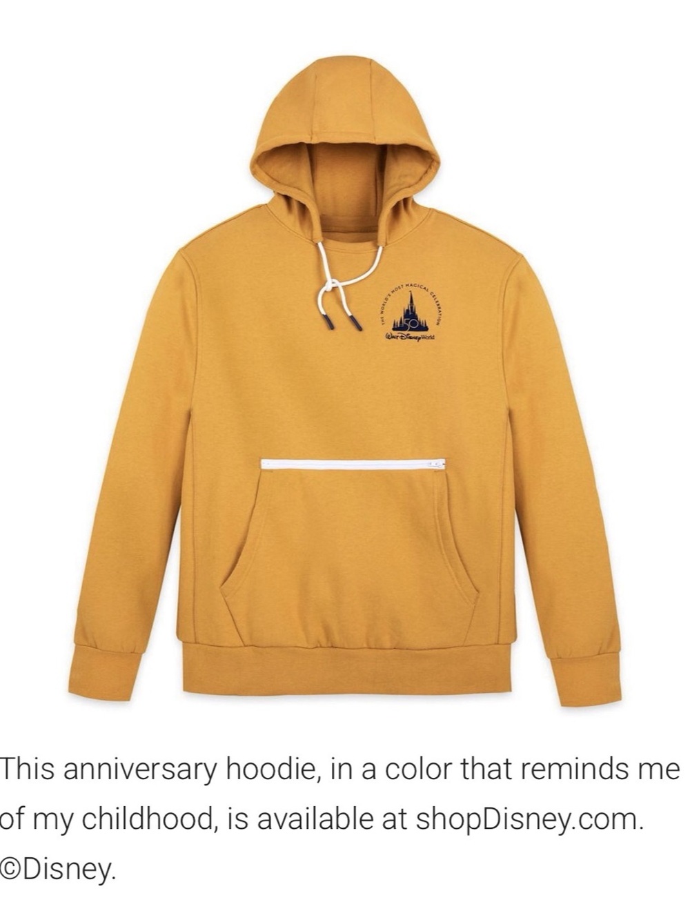 Disney 50th Anniversary Celebration Hoodie Size Medium